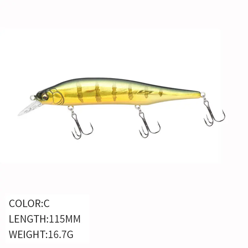 Buy F : JOHNCOO Fishing Wobbler 11.5cm 17.6g Suspend Minnow Pike