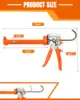 Caulking Gun, Caulk Gun No Drip,Sealant Finishing Tool Grout Scraper for Kitchen Bathroom Window Sink Joint, 20:1 Thrust Ratio 3