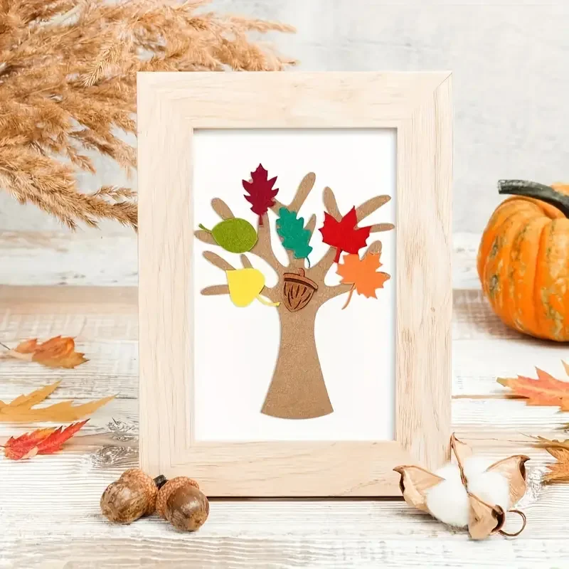 96Pcs DIY Felt Tree Crafts Kit for Autumn Home Decoration Thanksgiving Party Gifts Christmas Halloween Room Wall Decor Ornaments