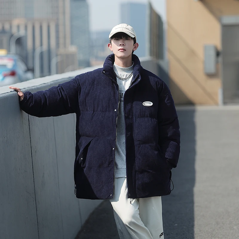 

Warm Thicken Parkas Coat Winter Bubble Jacket Outdoor Men's Winter Coat Warm Thicken Oversize Corduroy Puffer Jacket for Men