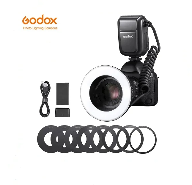 Godox Mf-R76 Ring76 5000K Macro Led Ring Light Speedlite Flash Light Per Sony Canon Nikon Camera 5D 6D 7D 60D 70D 80D D850 A7Miv