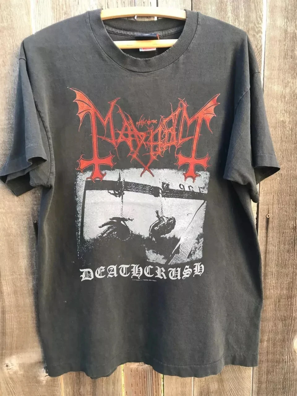 Mayhem Death Crush Chacoal Kurzarm Baumwolle T-Shirt Neue Sommer männer frauen Retro Mode T-Shirt