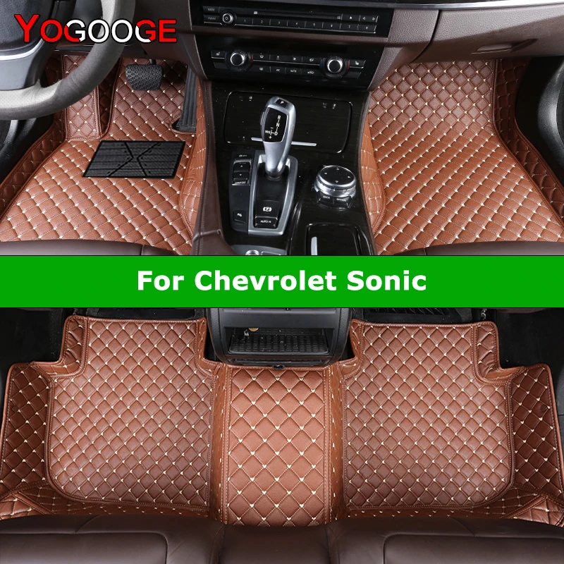 

YOGOOGE Custom Car Floor Mats For Chevrolet Sonic Auto Carpets Foot Coche Accessorie