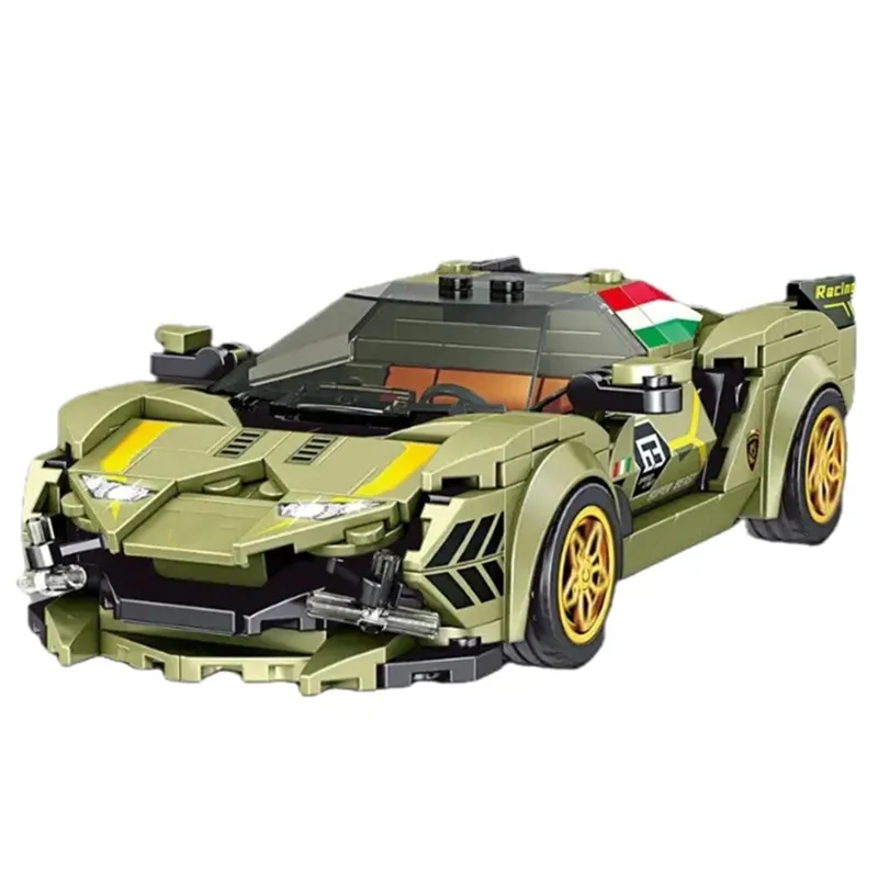 

2023 NEW MOC Speeds Champions Series S-i-a-n Overtrace-Famous Supercar Race Car Sports Building Blocks Bricks Kits Classic Model