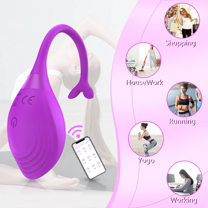 App Gesteuerter Kabelloser Vibrator Bluetooth Wearable Love Egg_voghion.com