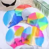 Wear-resistant Practical Colorful Silicone Flexible Waterproof Plus Size Bathing Cap Swimming Cap Swim Pool Hat Swimming Hat 3