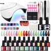 Phoenixy Manicure Tools Kit 8ML Gel Nail Polish with 36W UV LED Nail Lamp Semi Permanent UV Gel Varnish Complete Nail Art Kit 1