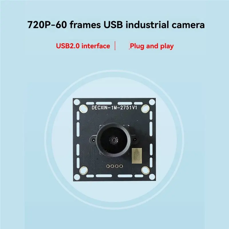 A99E-드라이버 필요 없음 USB 카메라 모듈 1MP 720P 60 프레임 90도 광각 왜곡 없는 카메라 모듈 얼굴 인식에 이상적