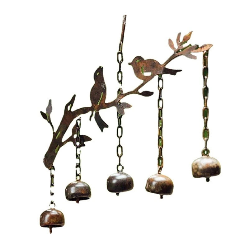 

Wind Chimes Iron Birds Outdoor Waterproof Hanging Bells Pendant Garden Ornament Drop Shipping