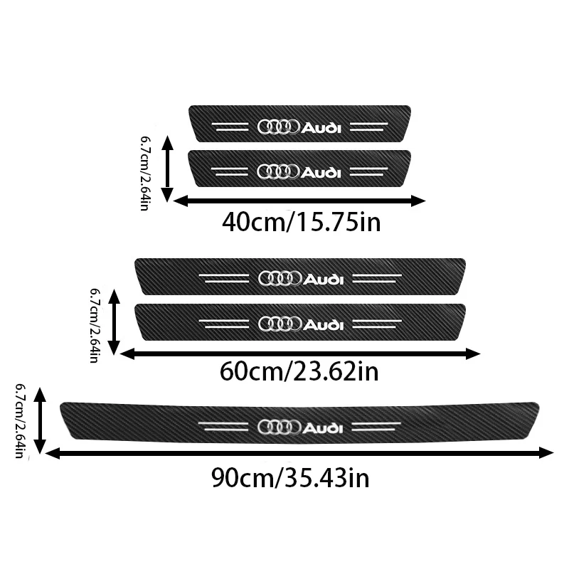 Universal Car Door and Trunk Threshold Protector Sticker - Durable Bumper Guard and Scratch Shield