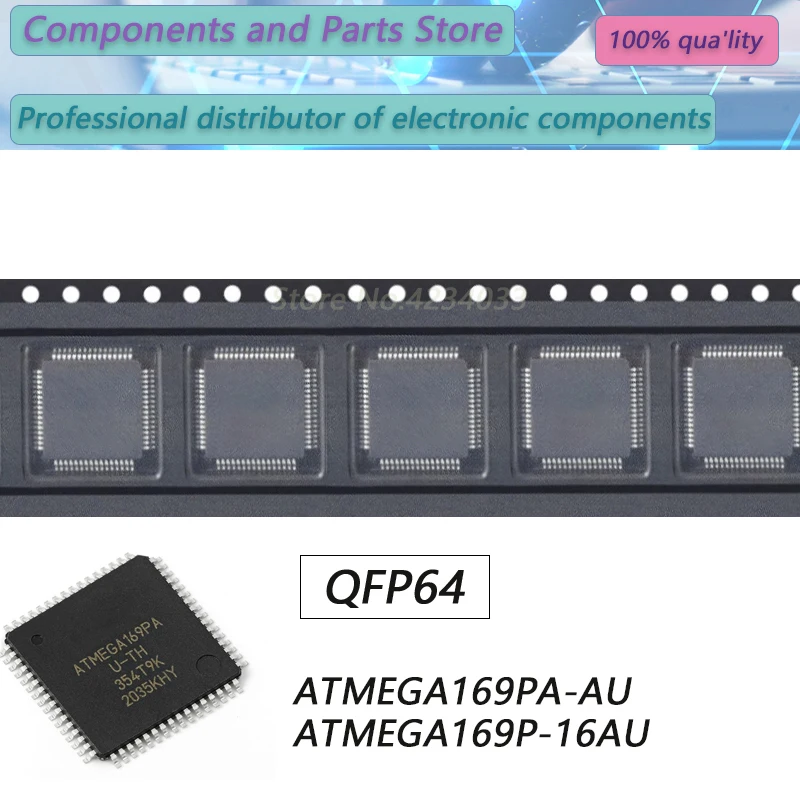 

10PCS ATMEGA169PA-AU ATMEGA169P-AU ATMEGA169 QFP64 New Original Stock