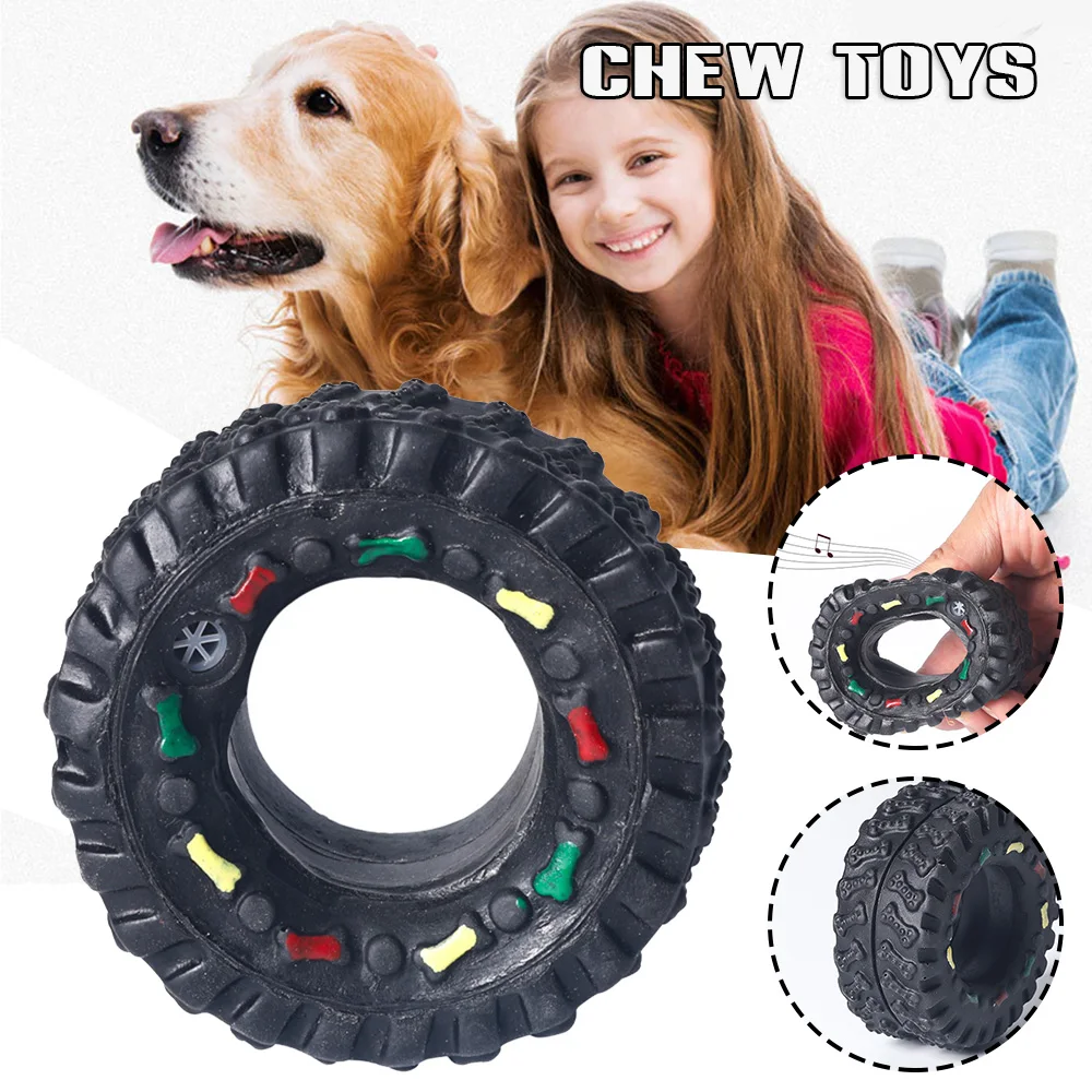 Creative Tire Dog Chew Toy Bite Resistant Puppy Molar Tool Pet