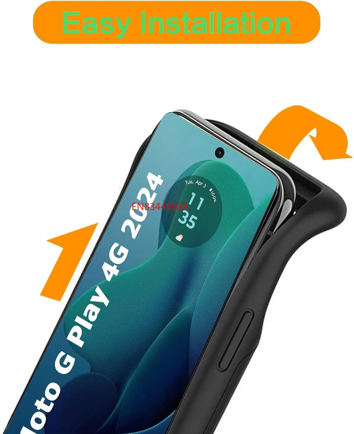 모토 G 플레이 2024 (6.5인치)용 10000mAh 외장 배터리 케이스, 휴대용 보호 무선 충전 케이스, 카플레이 지원