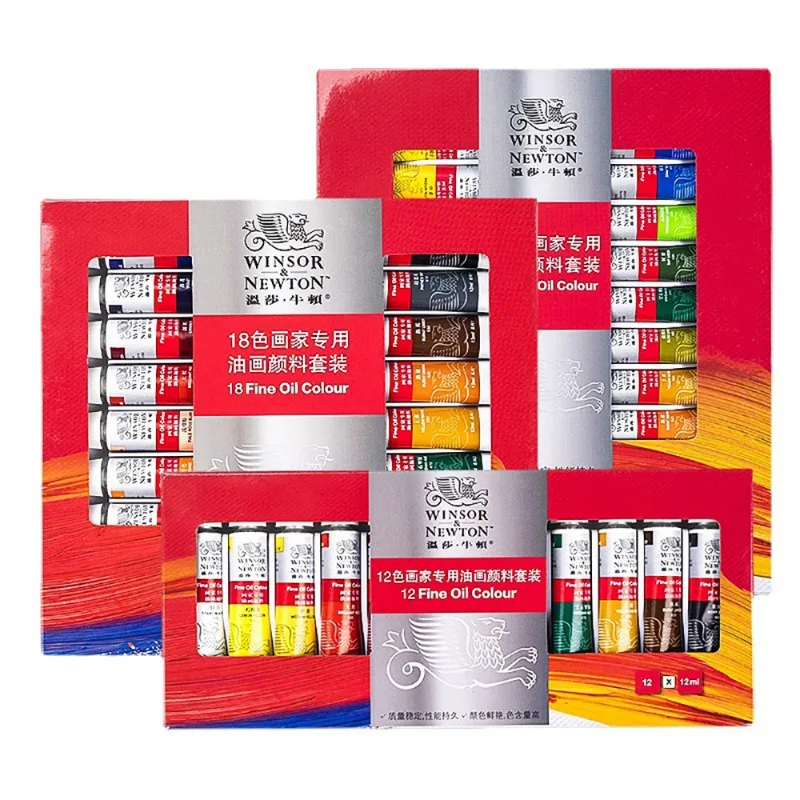 Oil Painting Pigment Set 12ml/Tube Color Acrylic Paints 12/18/24 PCS Winsor & Newton for Artists Students