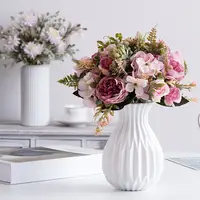 Flower Vase Unbreakable Decorative Compact Design Imitation Rattan Flower Vase Centrepiece   Plant Vase  for Home 1