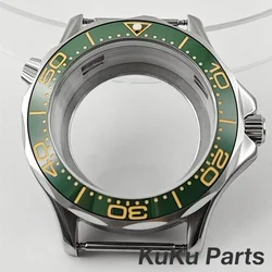 41mm Transparent Back Waterproof Watch Case with 31mm Dial (NO.13 Green Gold)