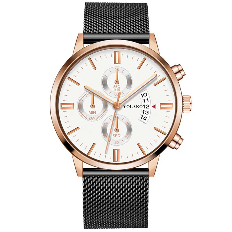 New Arrival Watch for Men Temperament Ultra-thin Mesh Belt Men's Watch High-end Business Round Luminous Relojes Para Hombre 