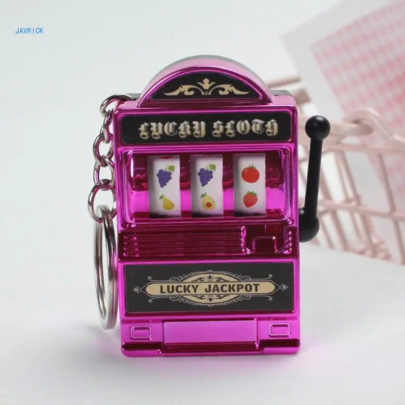 

Mini Casino Lucky Charm Jackpot Keychains Handbags Charm Pendant for Women Men