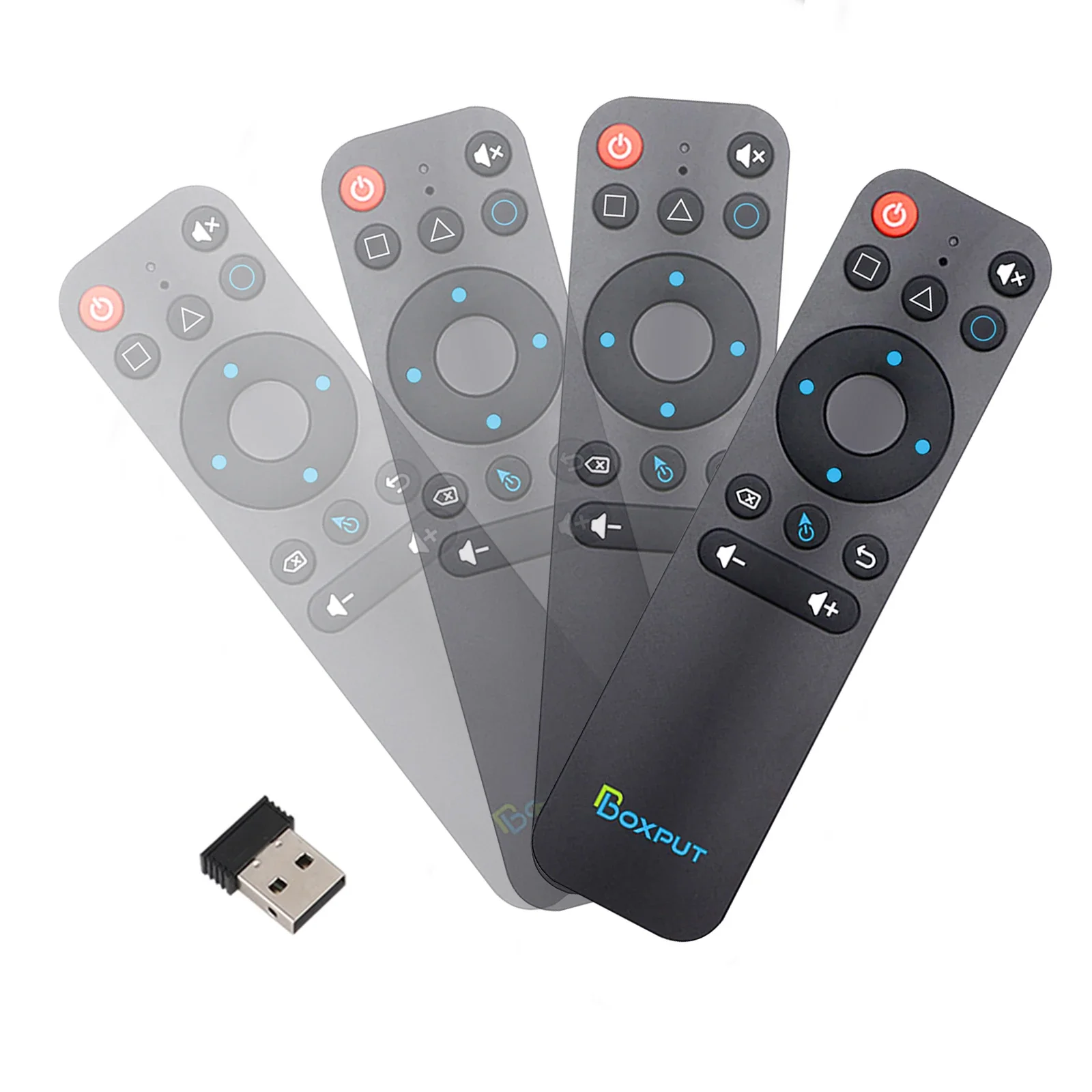 BOXPUT BPR1 BPR1S Plus BT 5.0 무선 에어 마우스 IR 학습 2.4G, 스마트 안드로이드 Tvbox 용 자이로 스코프 음성 BT 원격 제어 포함