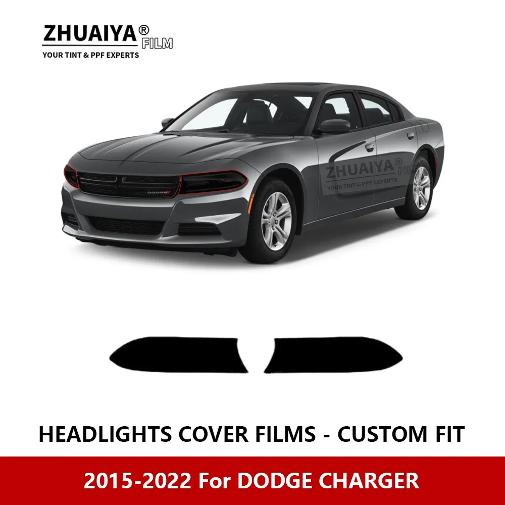 

For DODGE CHARGER 2015-2022 Car Exterior Headlight Anti-scratch PPF precut Protective film Repair film Car stickers Accessories