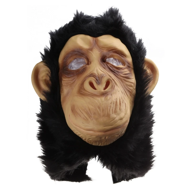 

Novelty Monkey Mask Creepy Animal Chimp Gorilla for Head Masks Halloween Party D
