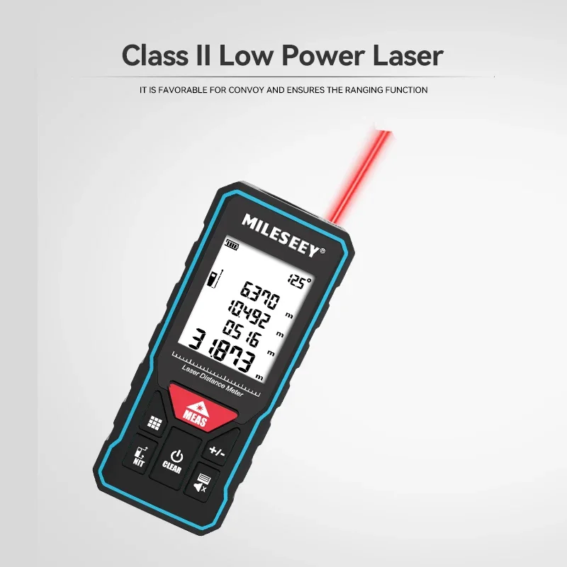 Laser Rangefinder Distance Meter Laser Tape Measure MILESEEY X6 Laser tape measure 40M 60M 80M 100M Professional Rangefinder with angle display for DIY Decorating Building