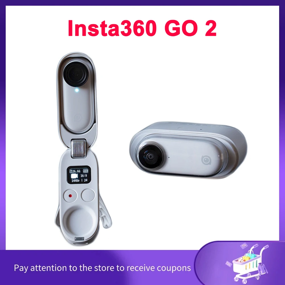 Insta360 Go 2 Camera Insta360 GO2 Thumb Camera with Lens Guard Waterproof Tiny Action Professional Sports