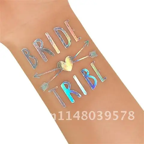 웨딩 장식 독신 파티 신부 들러리, 임시 문신 스티커, 신부 샤워 장식, 결혼, ..