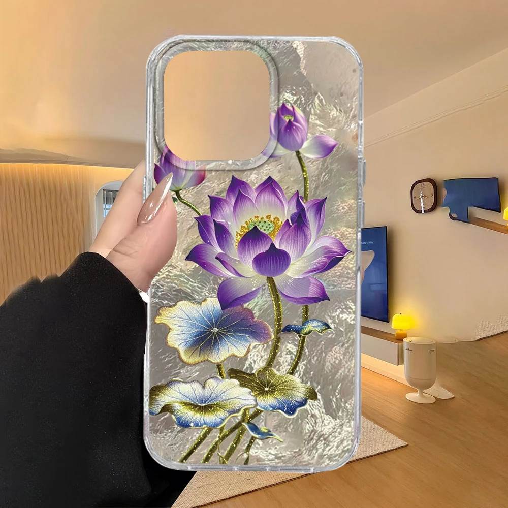 Elegant Pink Lotus Floral Phone Case