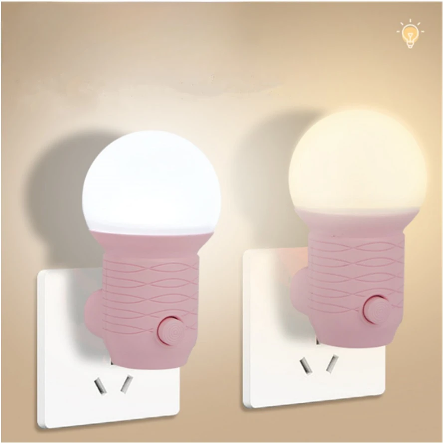 

Led Light Eye Protection Night Light Lamp Led Mini Night Light Switch Plug-In Use for Bedside Baby Feeding Living Room