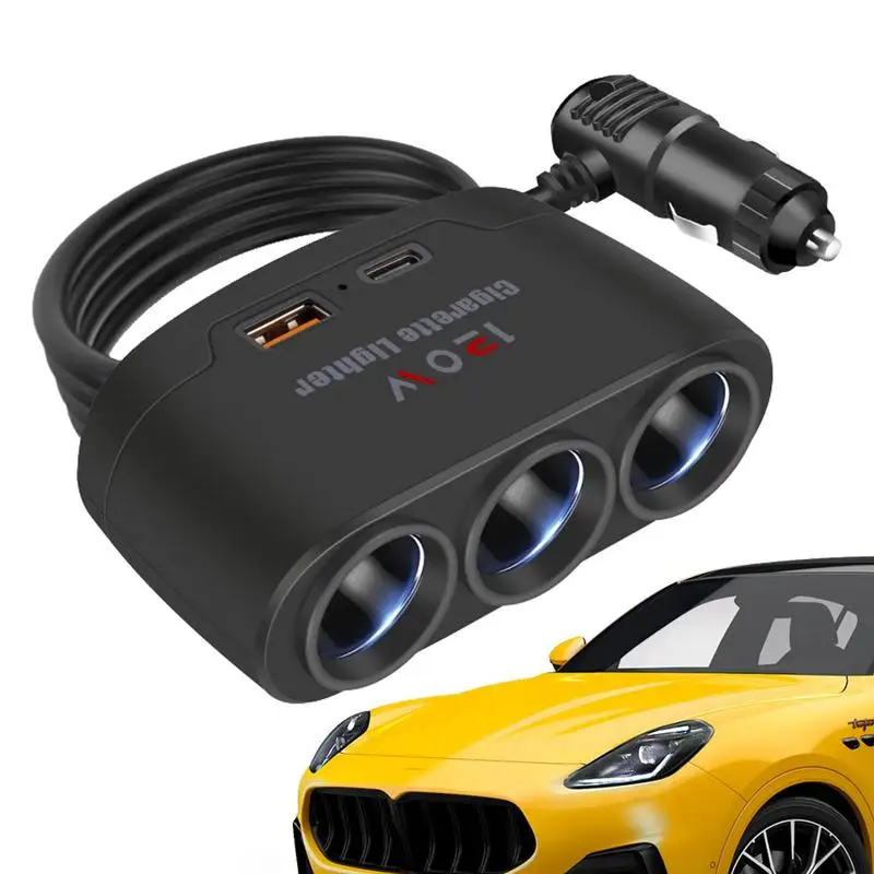 

Разветвитель для автомобильного прикуривателя, USB-разветвитель для автомобильного зарядного устройства, быстрая зарядка, мульти-порт, адаптер для автомобиля, грузовика
