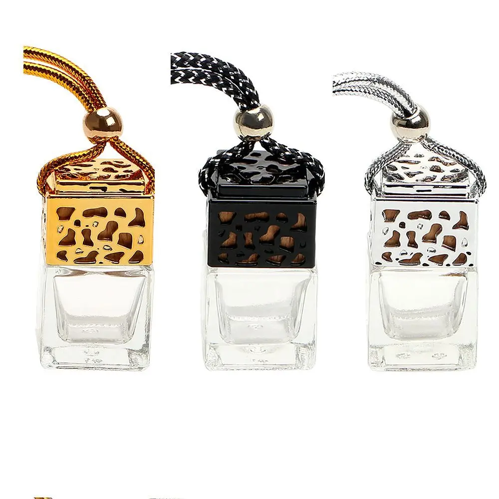 Glass Bottles Aromatherapy Diffuser Bottle Mini Perfume Bottles 1/3PCS Hanging Empty Car Perfume Bottle Essential Oils Diffuser Fragrance Glass Bottles Air Fresher Auto Ornament Home Decor