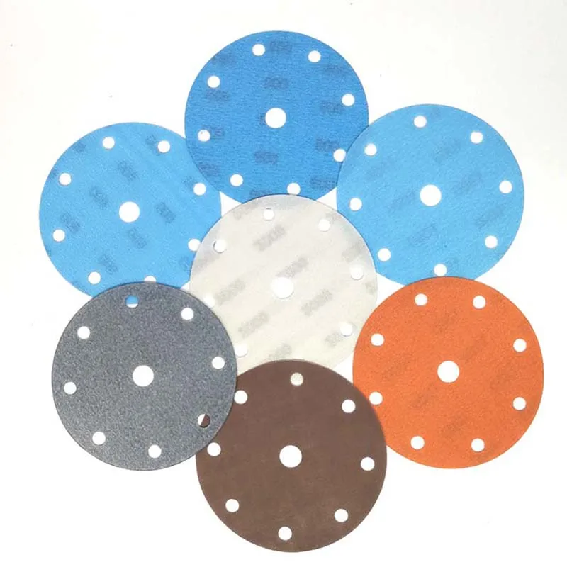 

6 Inch 150mm 9-Hole FV Superfine Wet/Dry Hook & Loop Auto Body Film Sanding Discs Paint Abrasive Sandpaper 600Grit-5000Grit