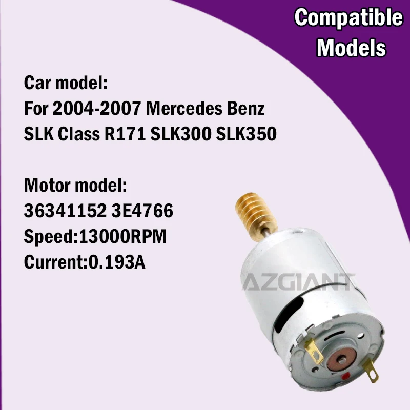 AZGIANT A2034621130 메르세데스 벤츠 SLK 클래스 R171 SLK300 SLK350 2004-2007 차량용 스티어링 컬럼 잠금 모터 36341152 3E4766