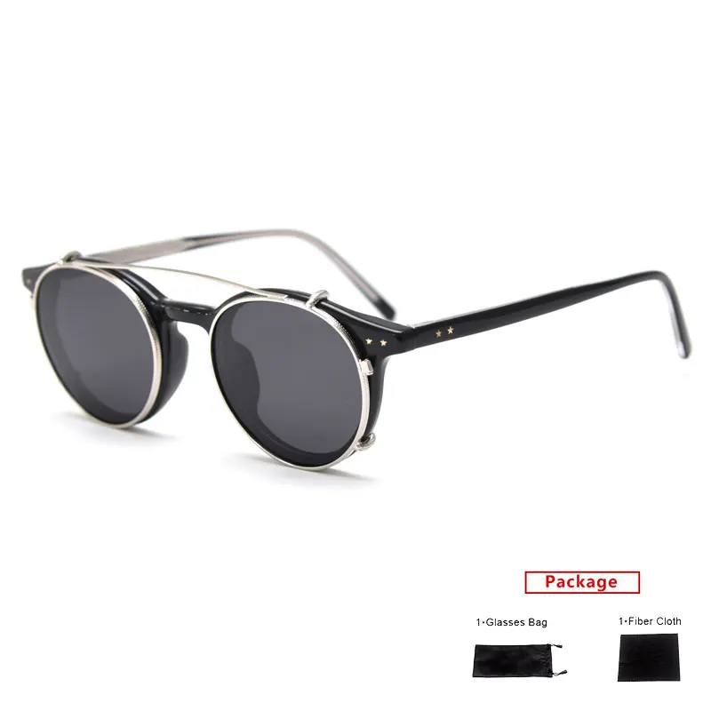 

mimiyou Polarized Oval Sunglasses Women Vintage Removable Clip Glasses Men Pilot Fashion Glasses Brand UV400 Eyeglasses Shades