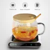 Home Office Cup Warmer Pad Glass Constant Electric Heater Coffee Cup Mug USB Insulation 55 ° C Thermostat Coaster Tea Milk 3