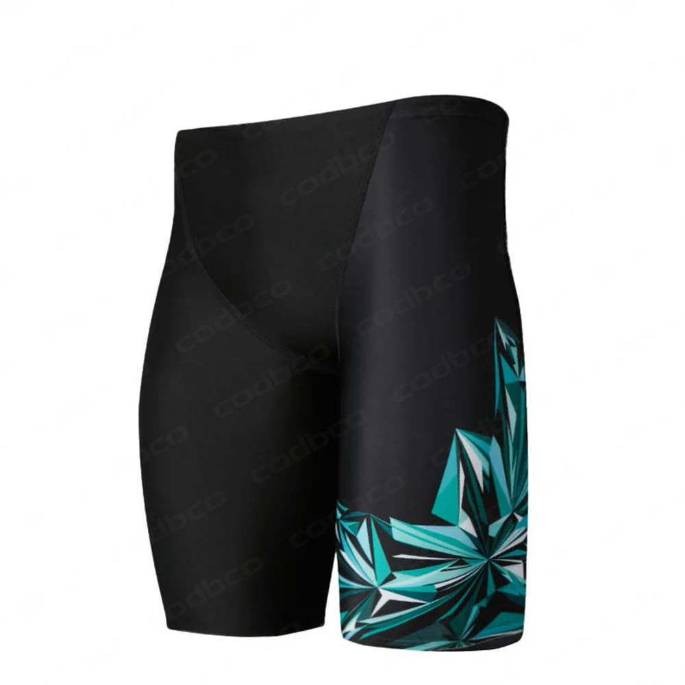 Summer Men's Swim Jammer Athletic Training Swimsuit Shorts Bathing Suit Surf Diving Swimwear Swimming Trunks Beach Tights Pants