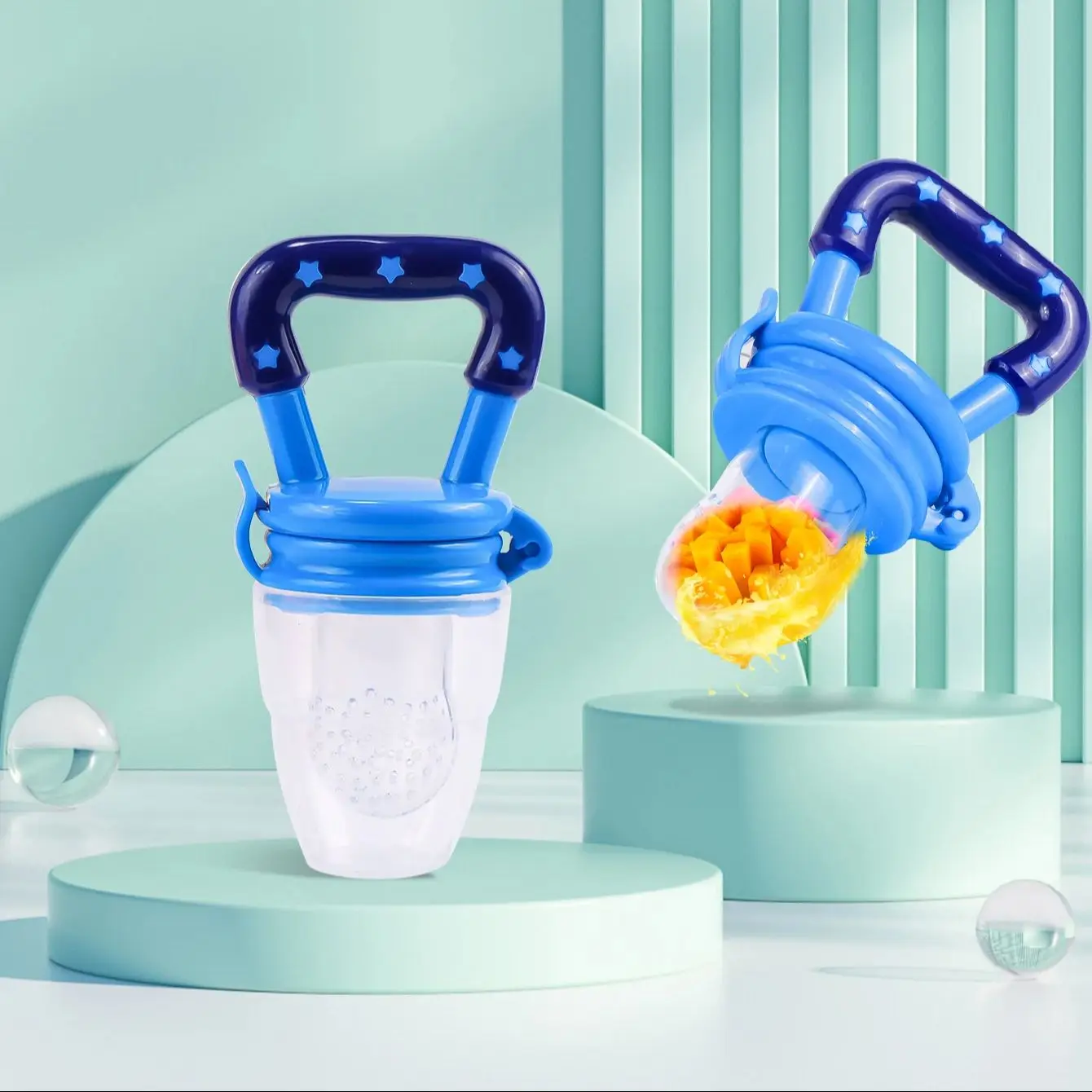 Baby Teether for Teeth Bebe Pacifier Fresh Food Feeder Babies accessories newborn Silicone Rice Cereal Fruit Bottle Squeeze Baby Fruit Feeder