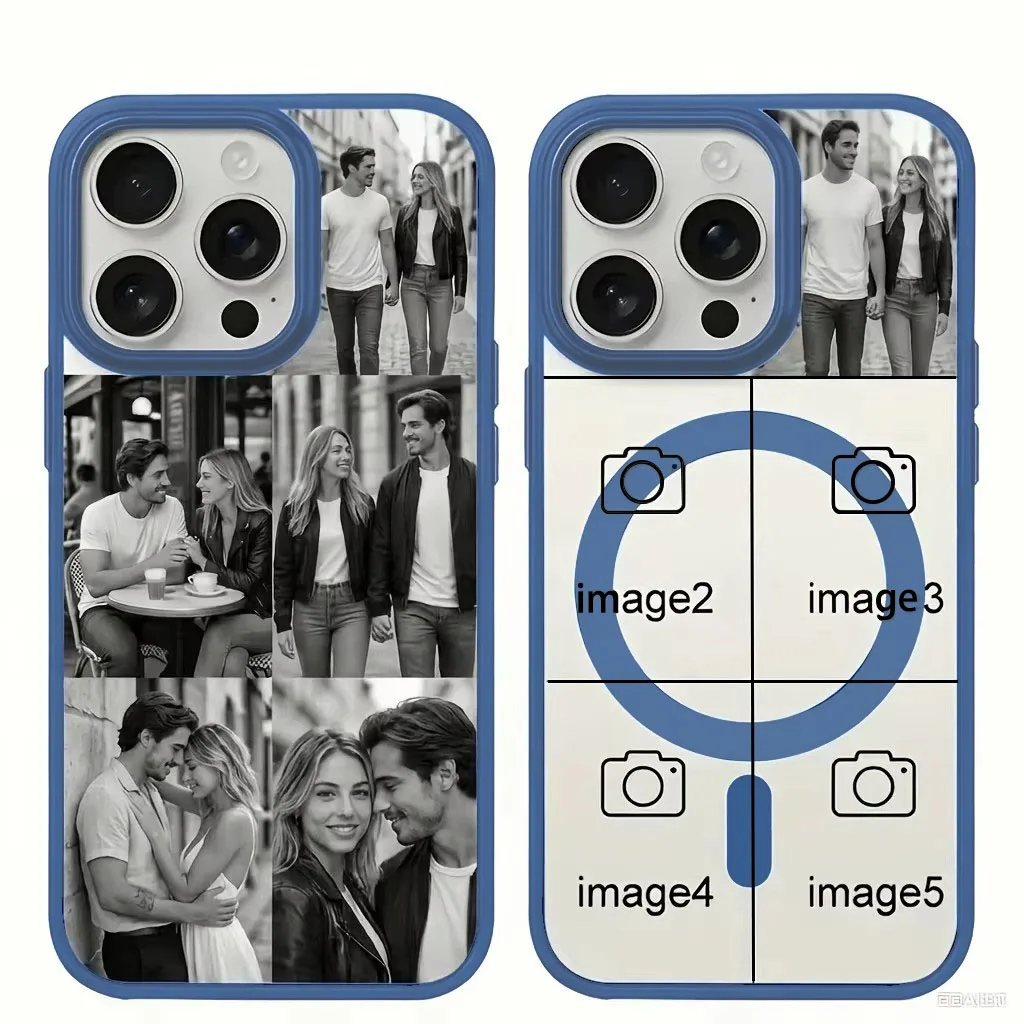 Personalized Magnetic Photo Phone Case - Custom Couples Design