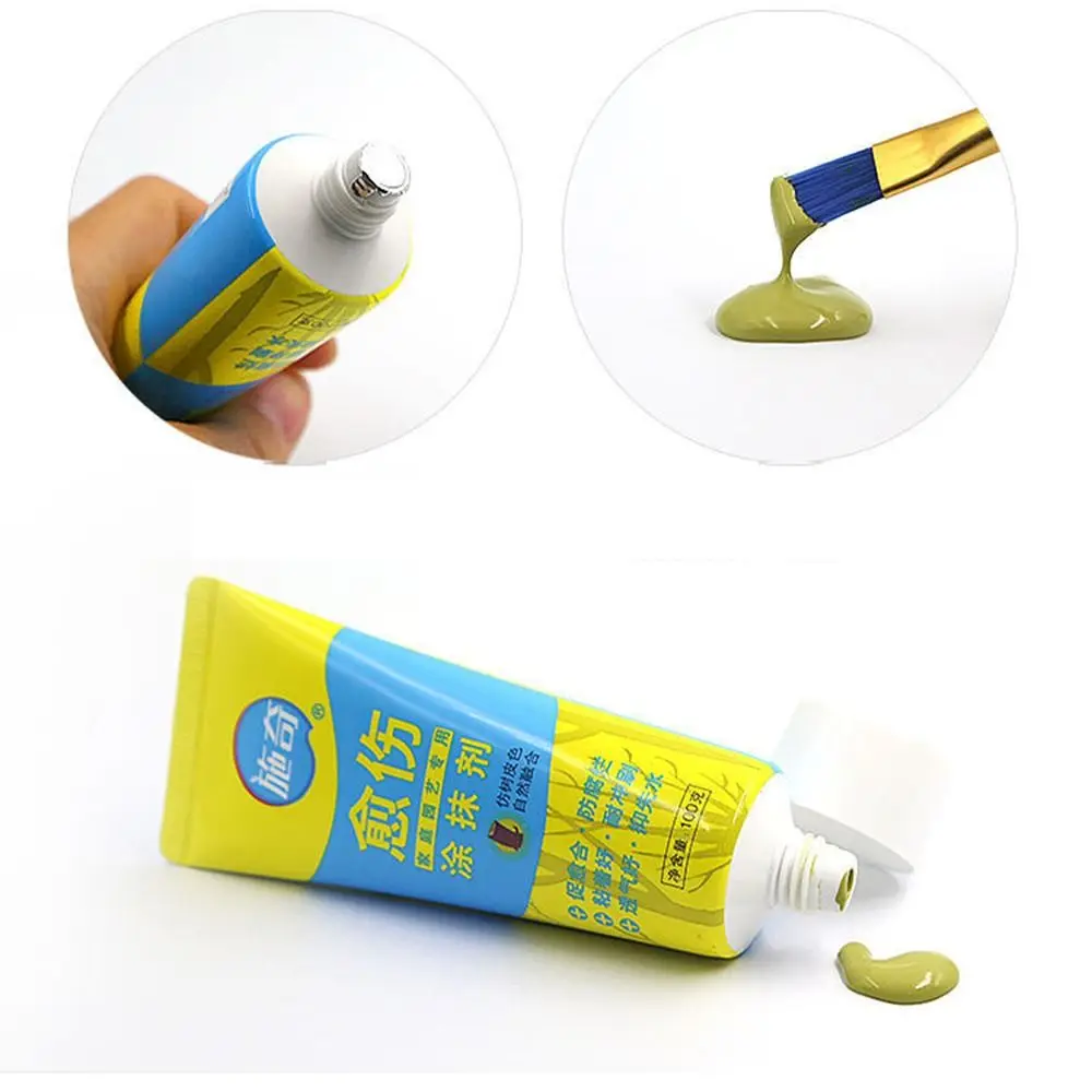 100g Tree Wound Bonsai Cut Paste Plant Restoring Regrowth Sealant Smear Agent Pruning Compound Sealer With Brush plant wound sealer