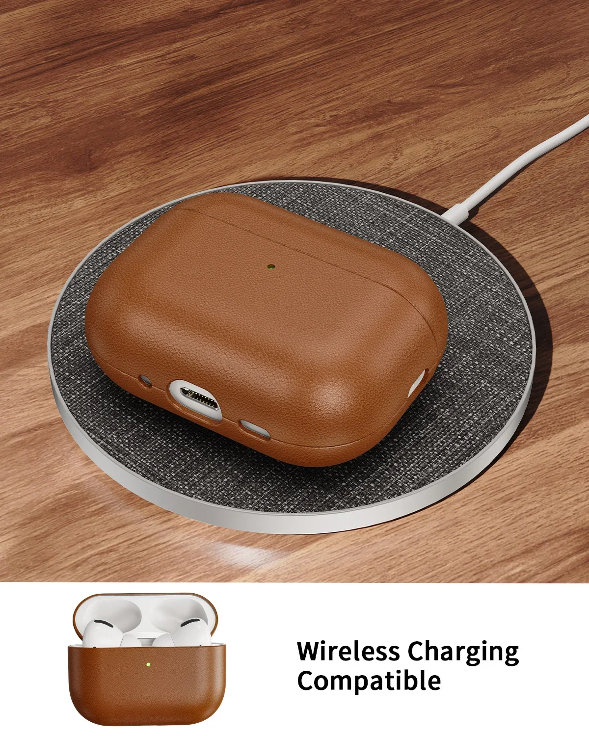 Eary Genuine Leather Protection Case for AirPods Pro 3 Earphone Case With Keychain Shockproof Protective Full Body Cover for Men