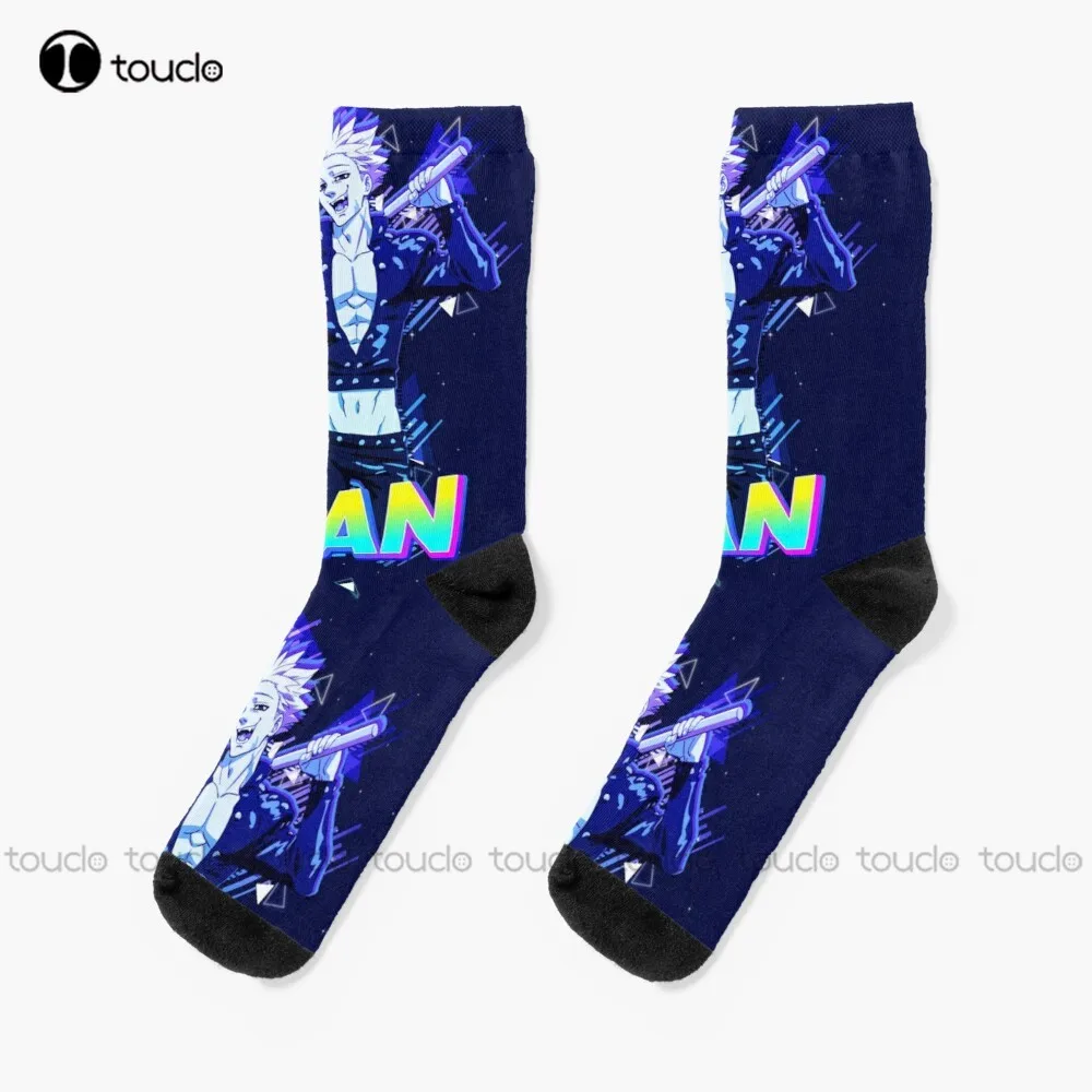 

Ban | Seven Deadly Sins Socks Funny Art Streetwear Colorful Cartoon Socks 360° Digital Print Christmas New Year Gift Custom Gift