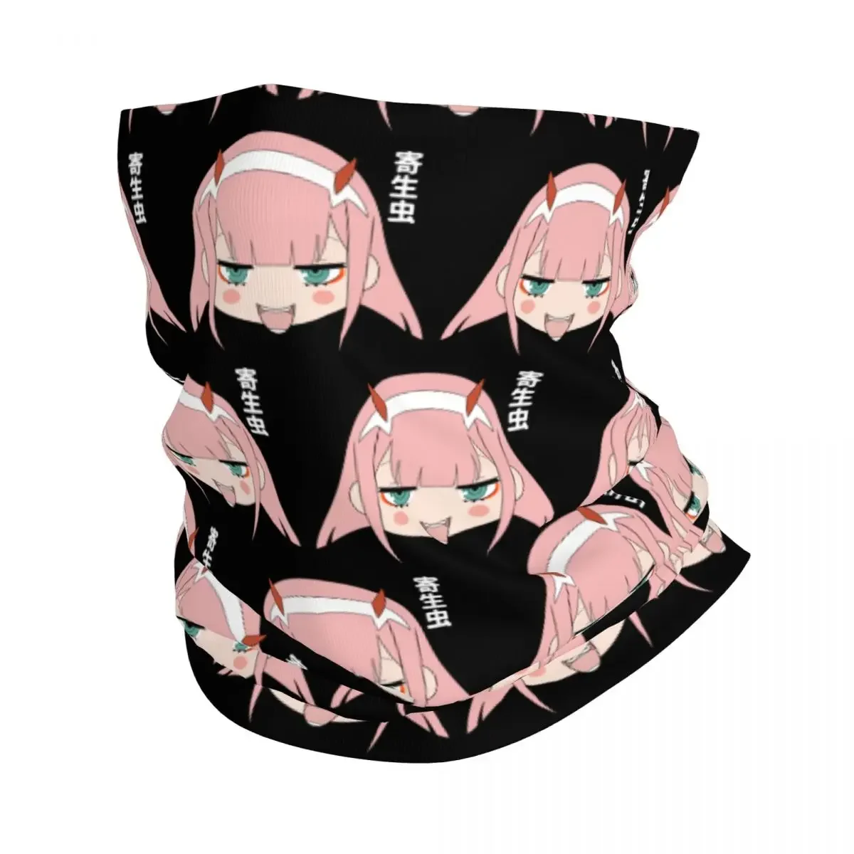

Kawaii Zero Two Bandana Neck Gaiter for Ski Cycling Women Men Wrap Scarf Darling In The Franxx Balaclava Warmer