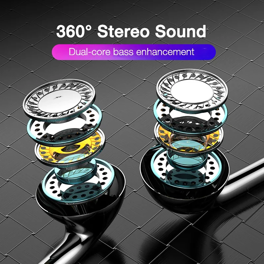 Type C Wired Earphones In Ear Headset Game 3.5mm Wired Headphones with Microphone Bass Stereo Earbuds In-line Control For Phones 3