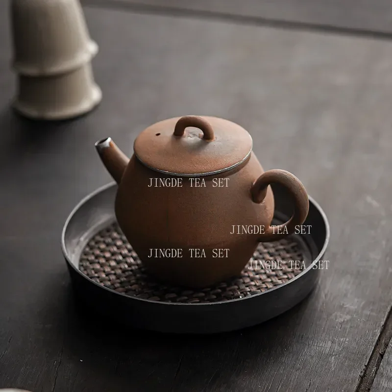 Old Stone Clay Ceramic Semi Handmade Teapot Retro Rough Pottery Chinese Zen Tea Japanese Wabi Sabi Kung Fu Tea Set