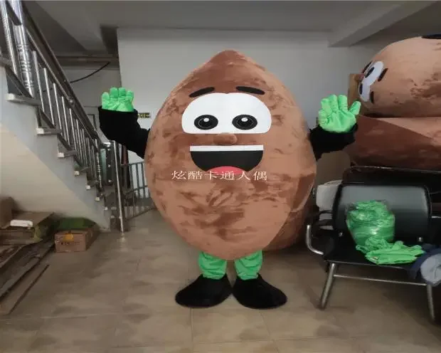 

Nuts Filbert Almond Mascot Costume Adult Size Cartoon Character Outfits Clothing Advertising Carnival Hallowen Cosplay