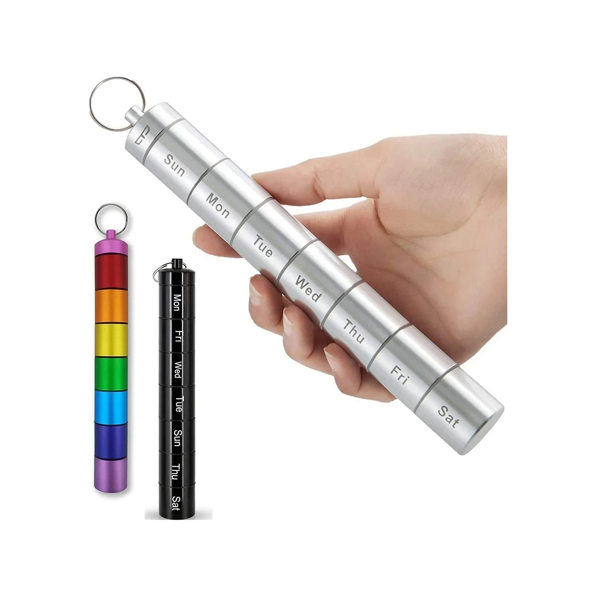 

Футляр для таблеток, водонепроницаемый металлический компактный контейнер для таблеток на 7 дней в дорогу, Для еженедельного использования