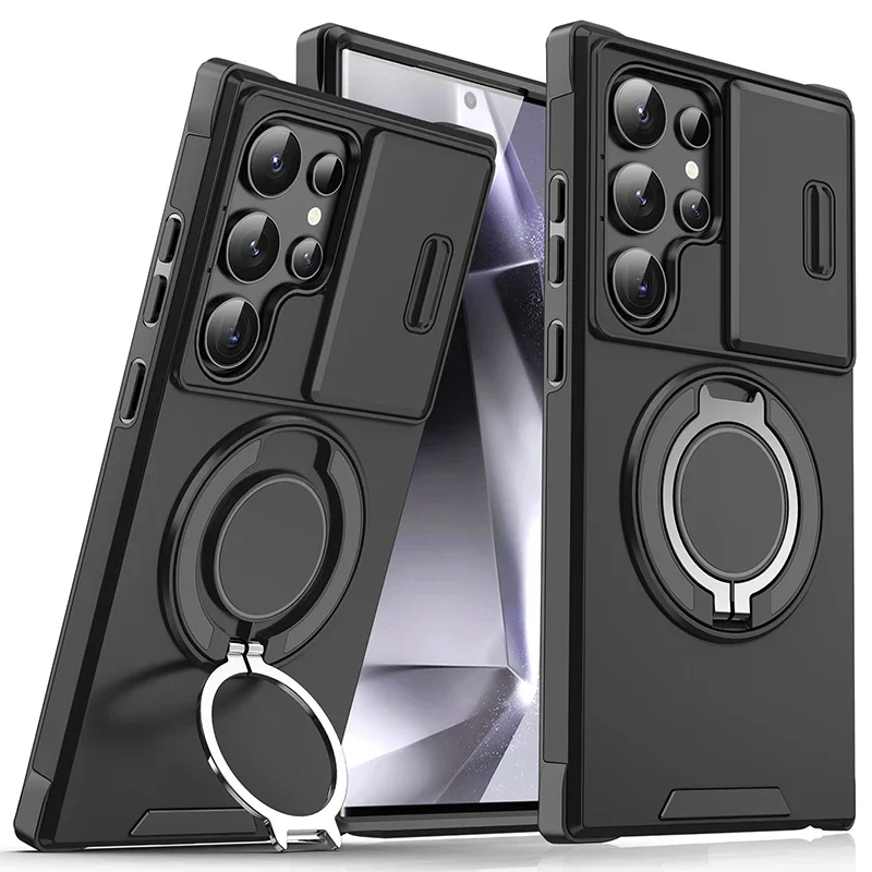 Luxury 360° Rotating Metal Ring Car Holder Armor Phone Case