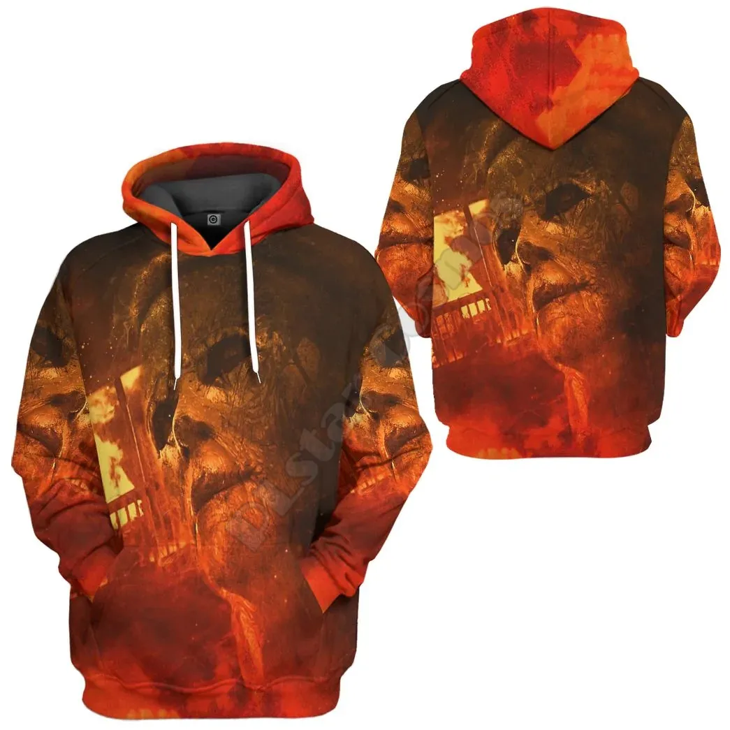 Michael Myers 3D All Over Printed Hoodies Sweatshirts Zipper Hooded Men For Women Streetwear Cosplay Costumes