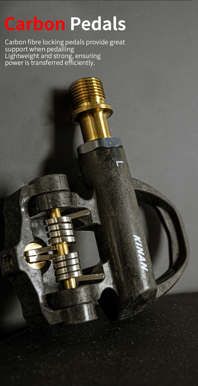 Carbon-/Titan-Achsen-Selbstverriegelndes Rennradpedal 198g Racing SPD-SL, ultraleicht, 3-Lager-System für Profi-Rennräder – Detail 4